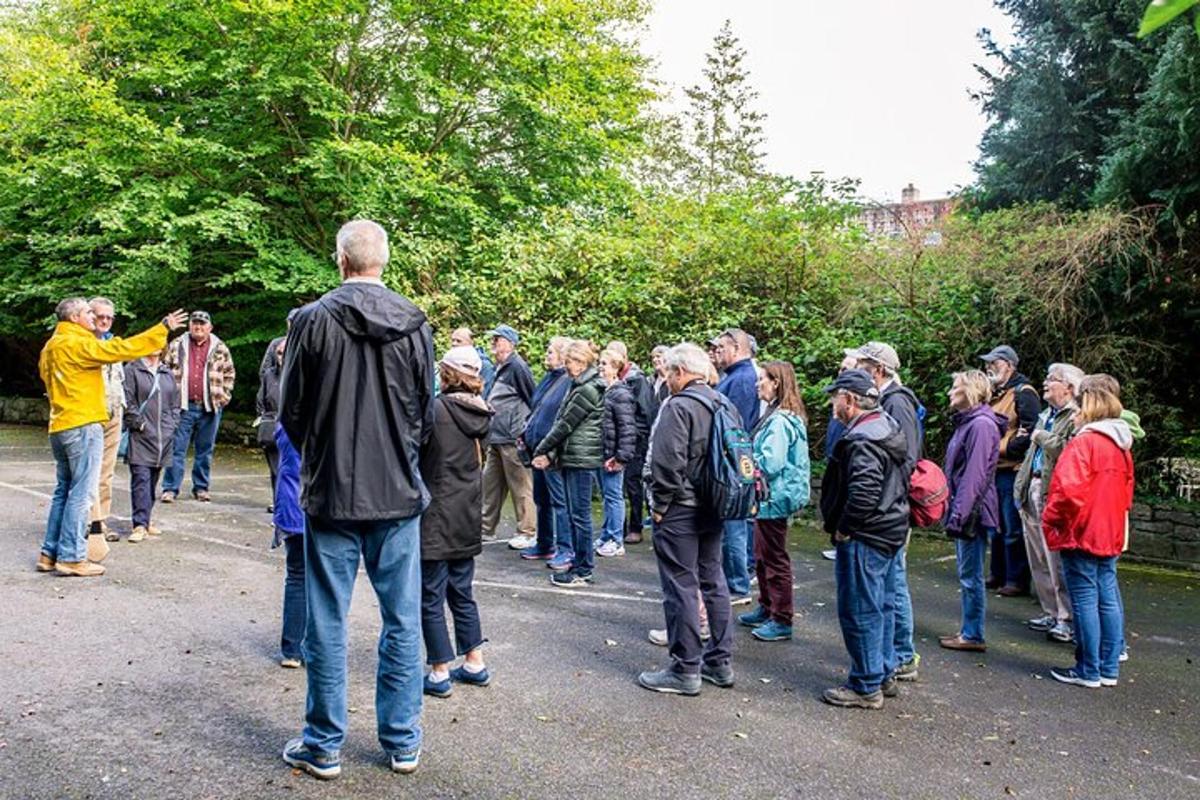 a large group of people standing in a line