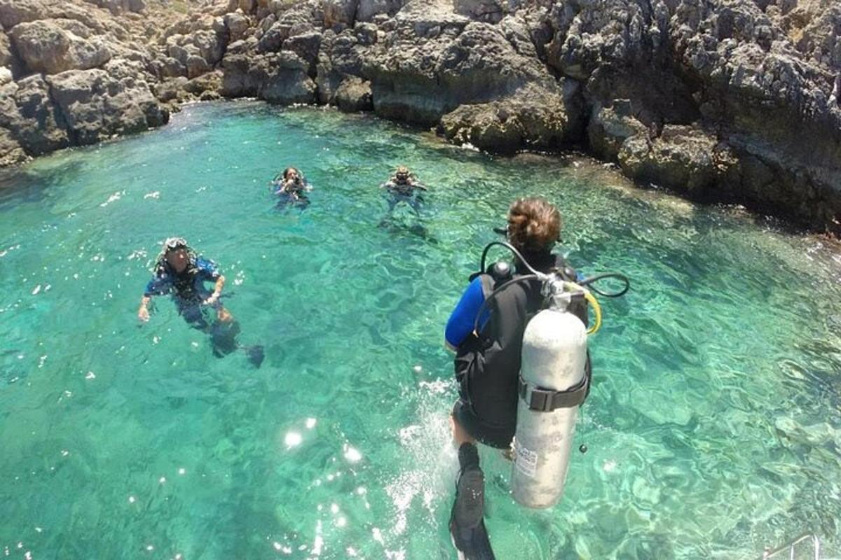 un gruppo di persone che nuotano nell'acqua