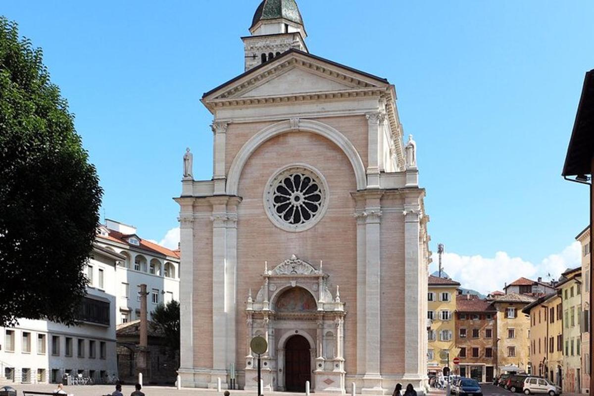 a church with a tower with a clock on it