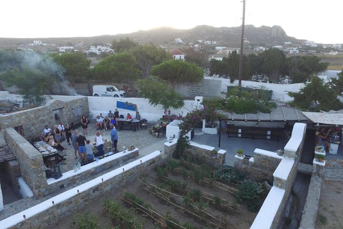 a group of people standing outside of a building