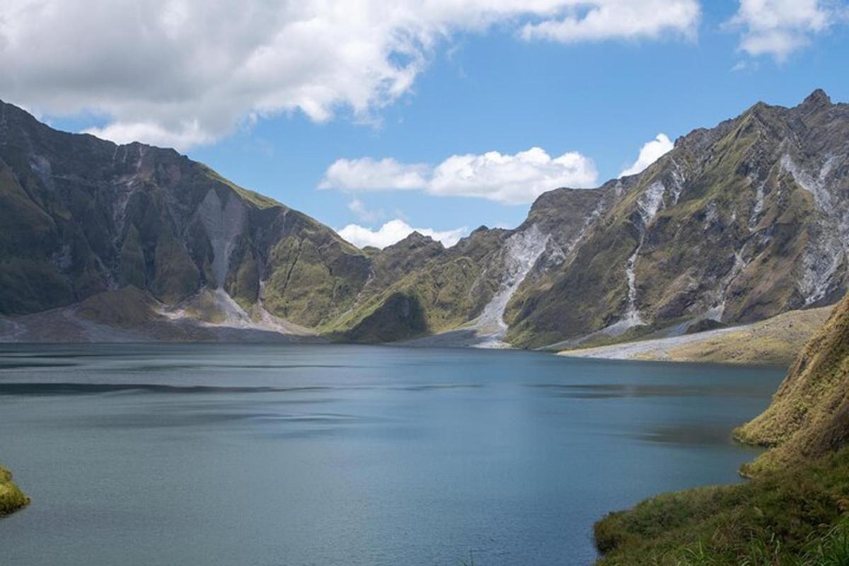 a lake in the middle of a mountain range