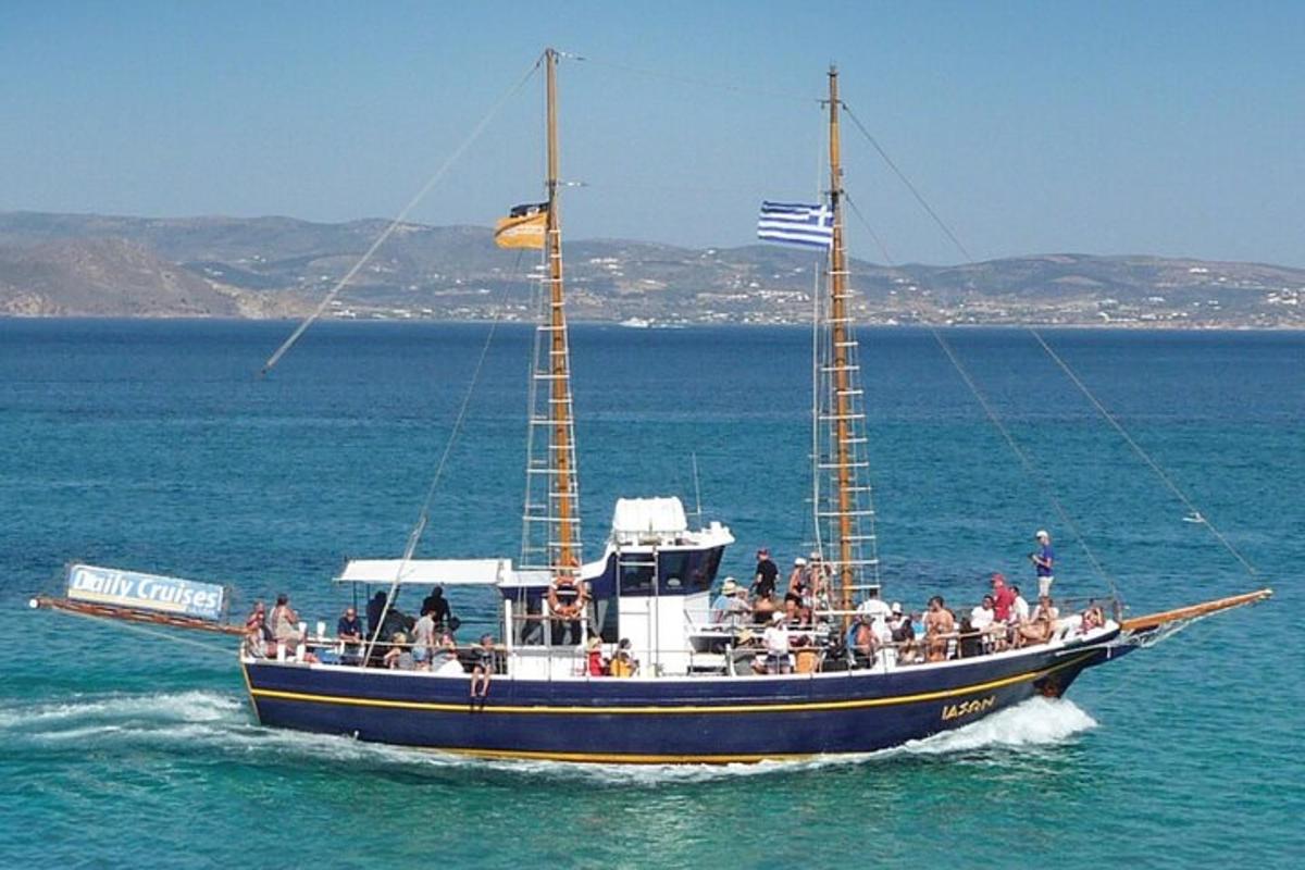 a group of people on a boat in the water