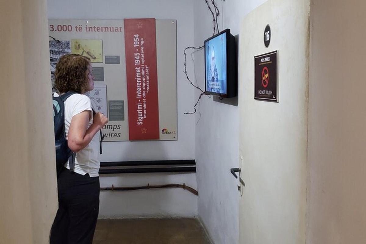 una persona in piedi in una stanza che guarda la TV