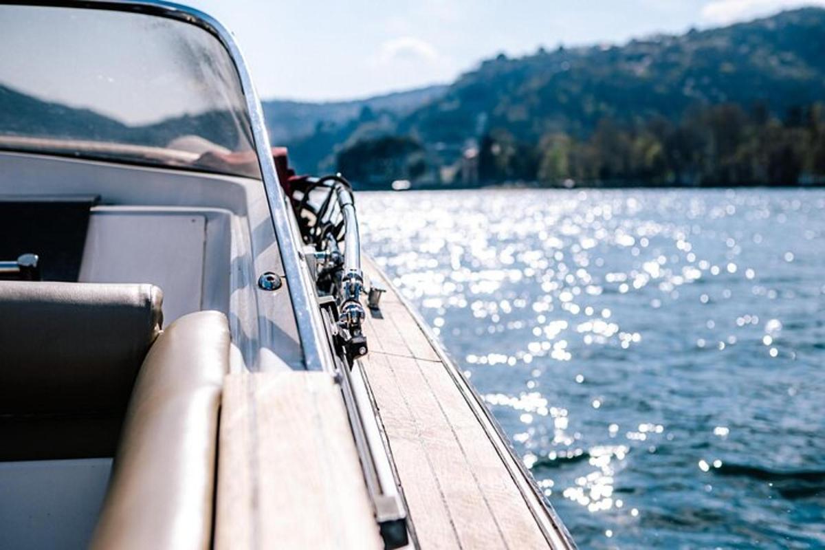 a person on a boat on a body of water