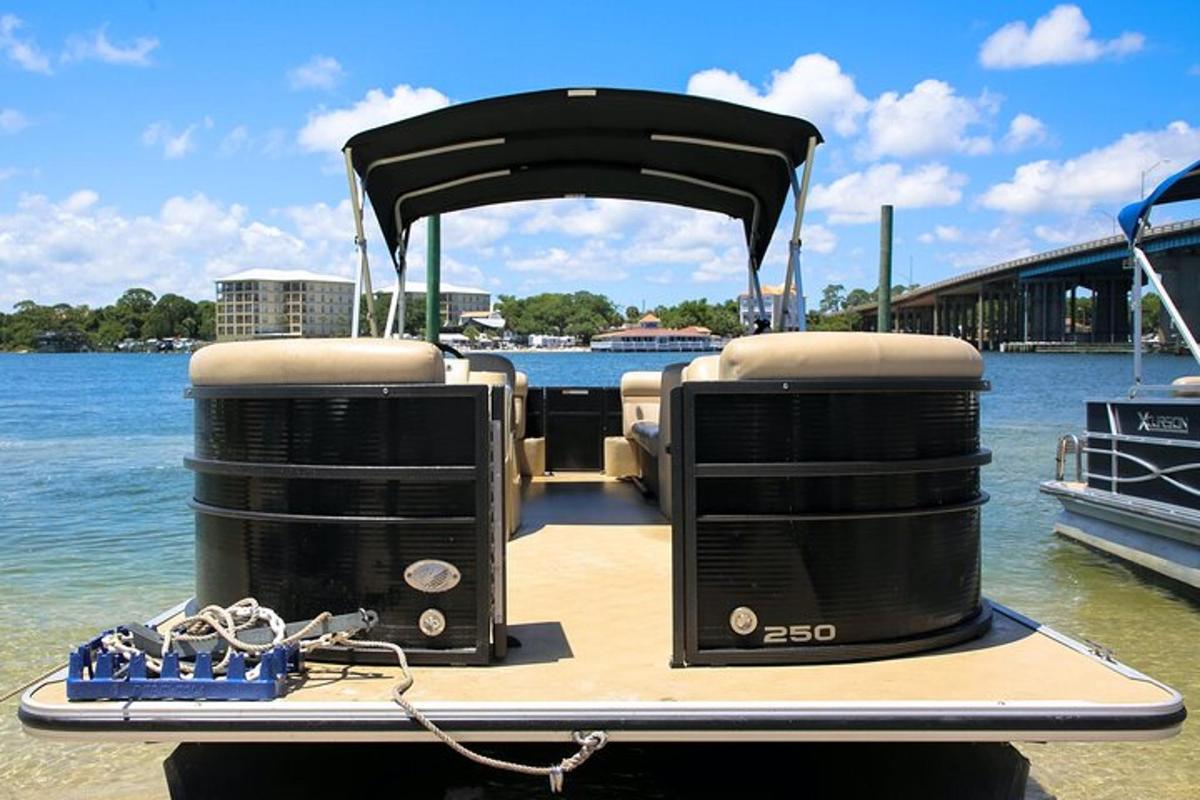 a boat with an engine on the water