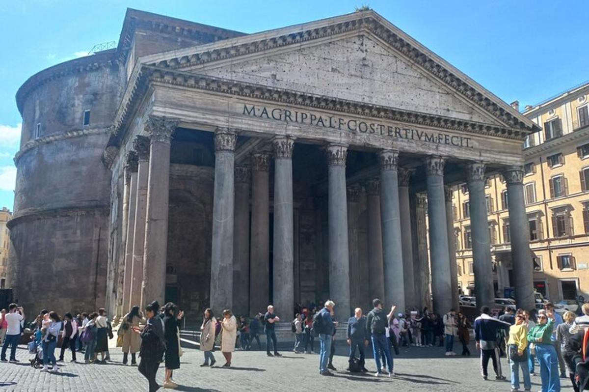 a group of people standing in front of a building