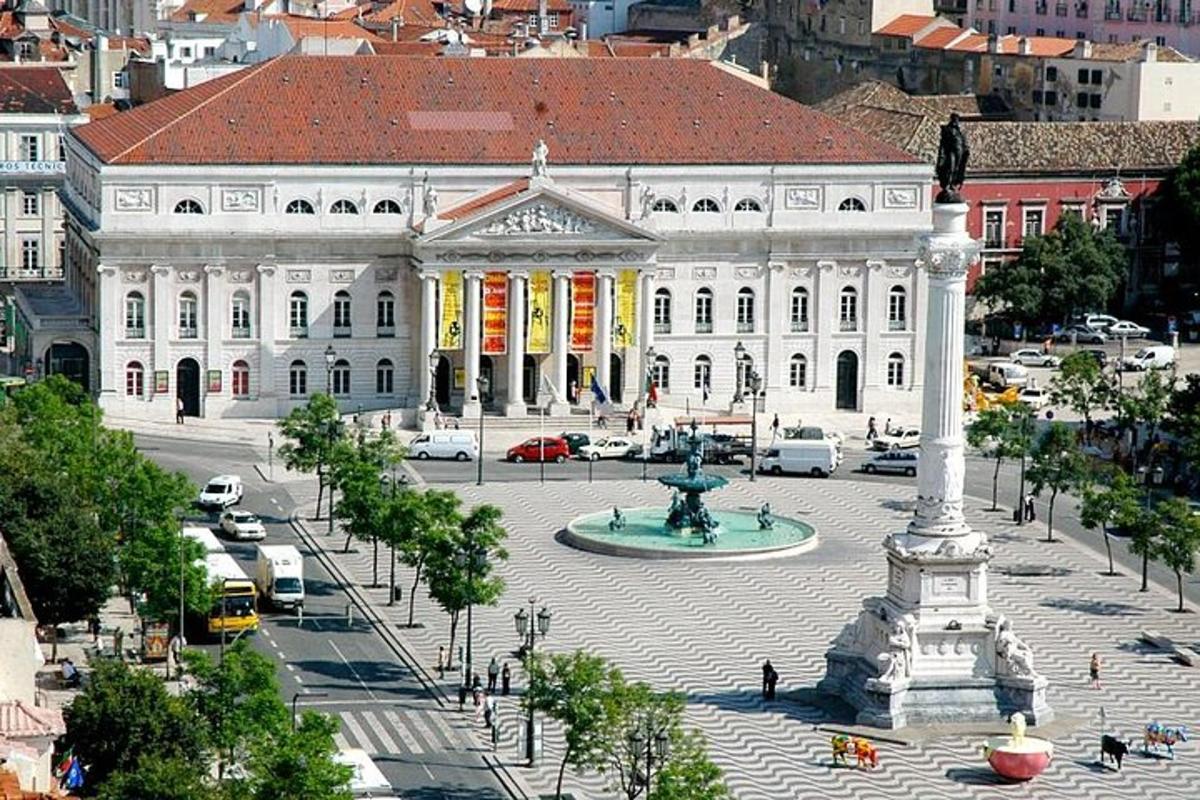 a large white building with a fountain in front of it