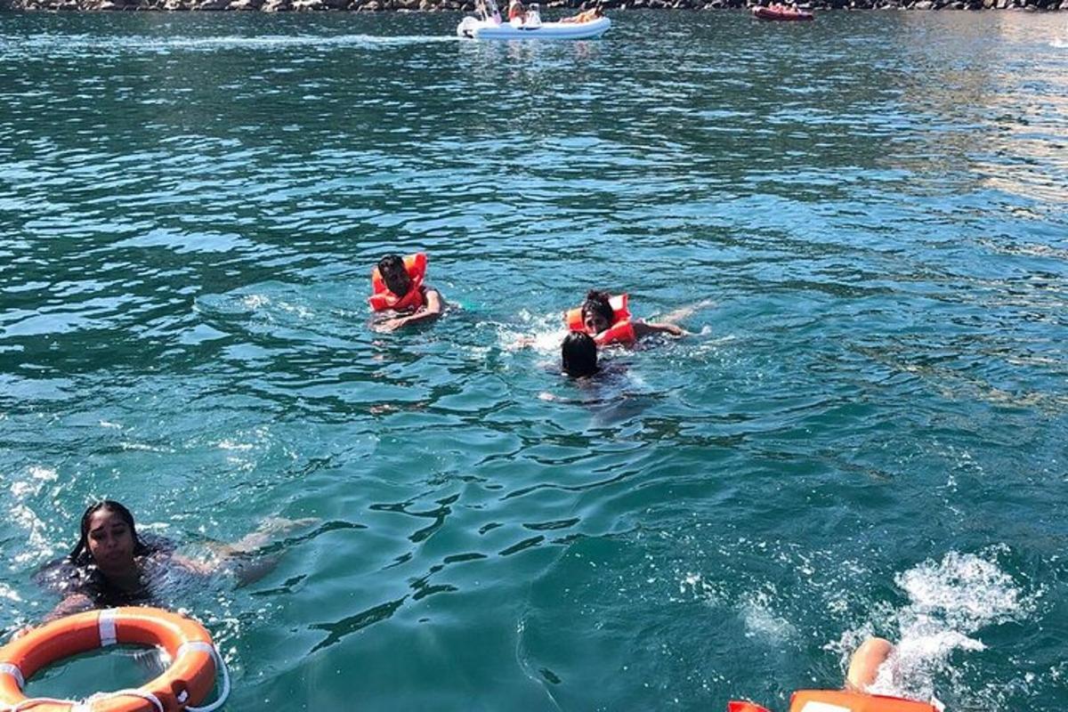 sekelompok orang yang sedang berenang di air