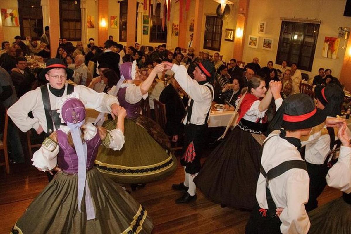 a group of people dancing at a party
