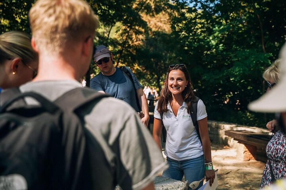 a woman standing in a group of people