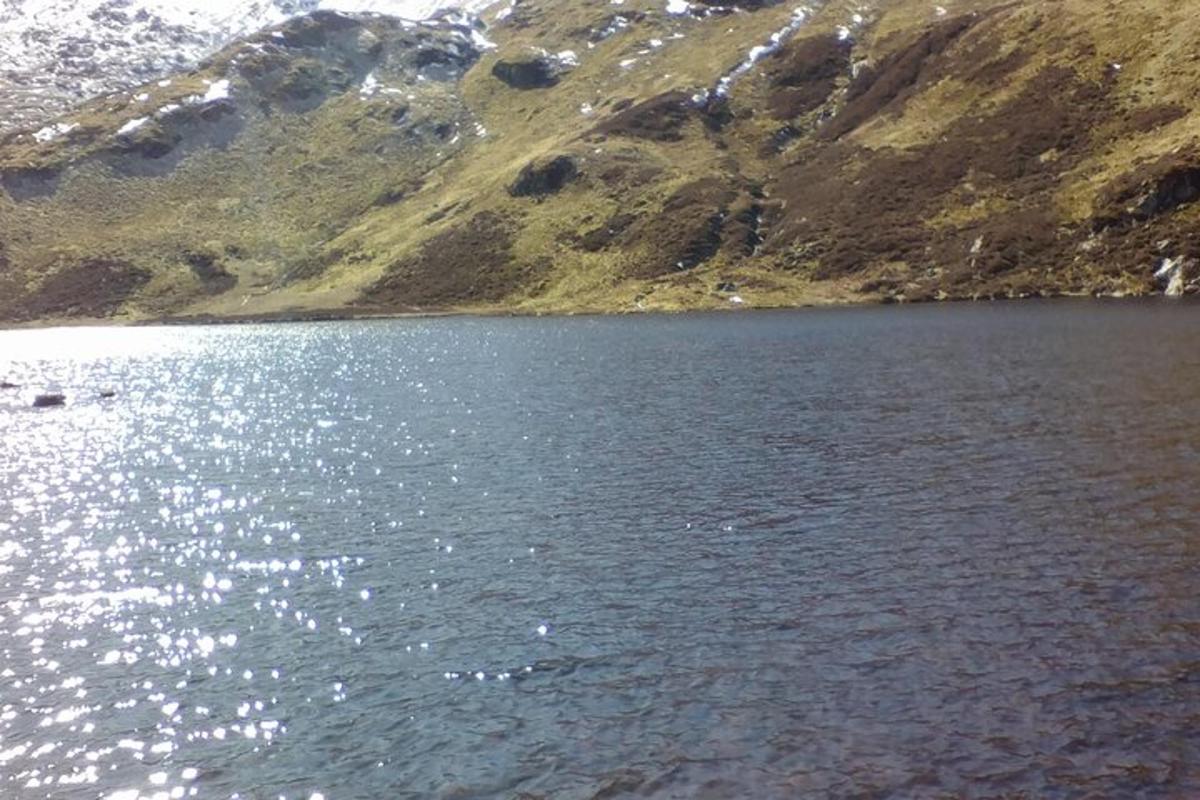 a lake in the middle of a mountain