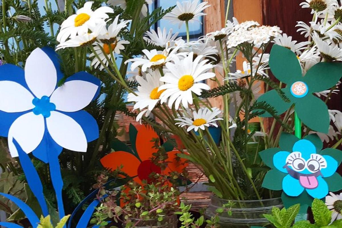 a bunch of flowers in a vase