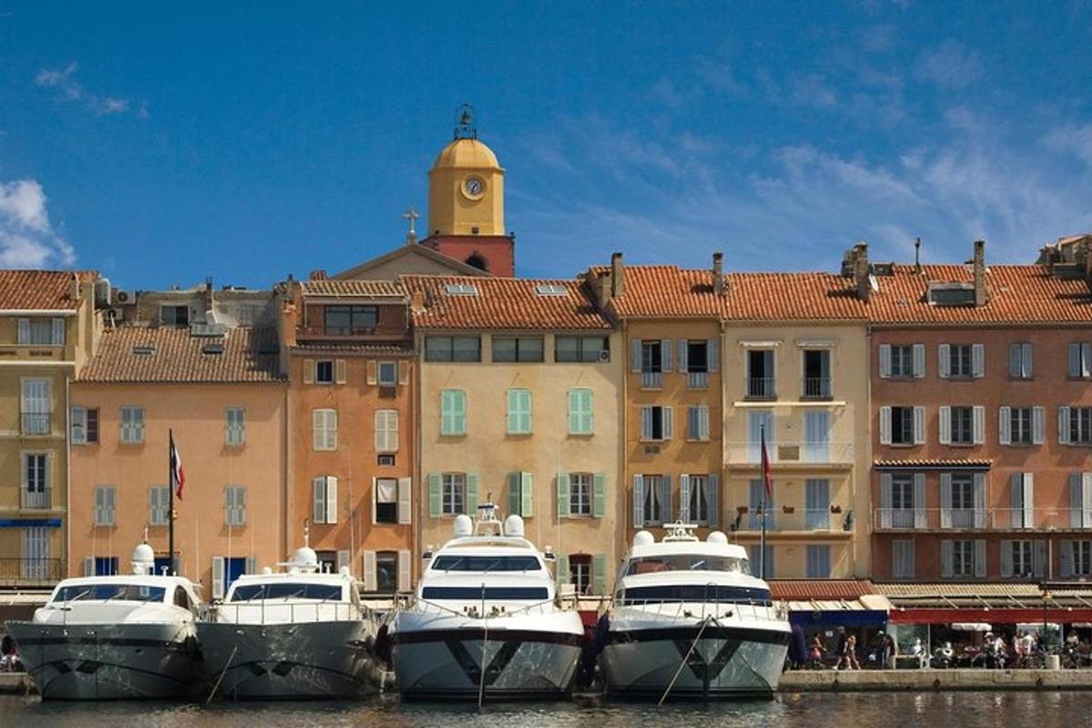 a group of boats docked in front of a building