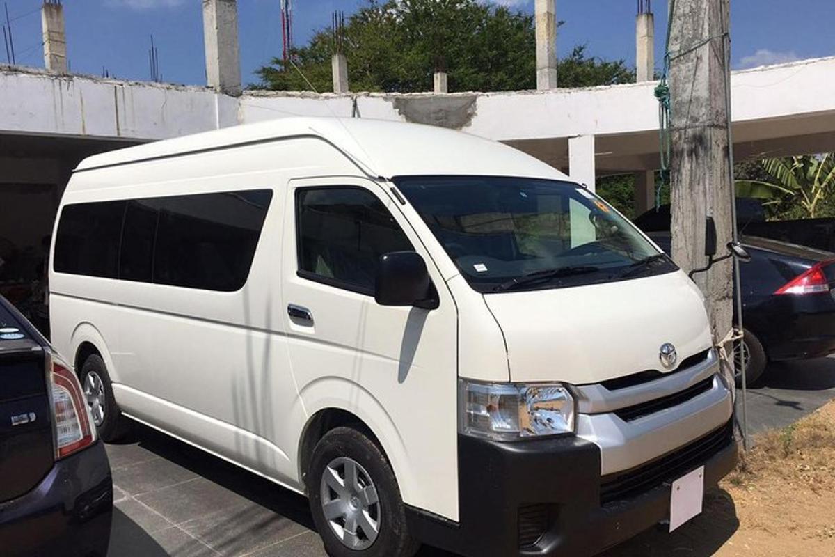 a white van parked in a parking lot