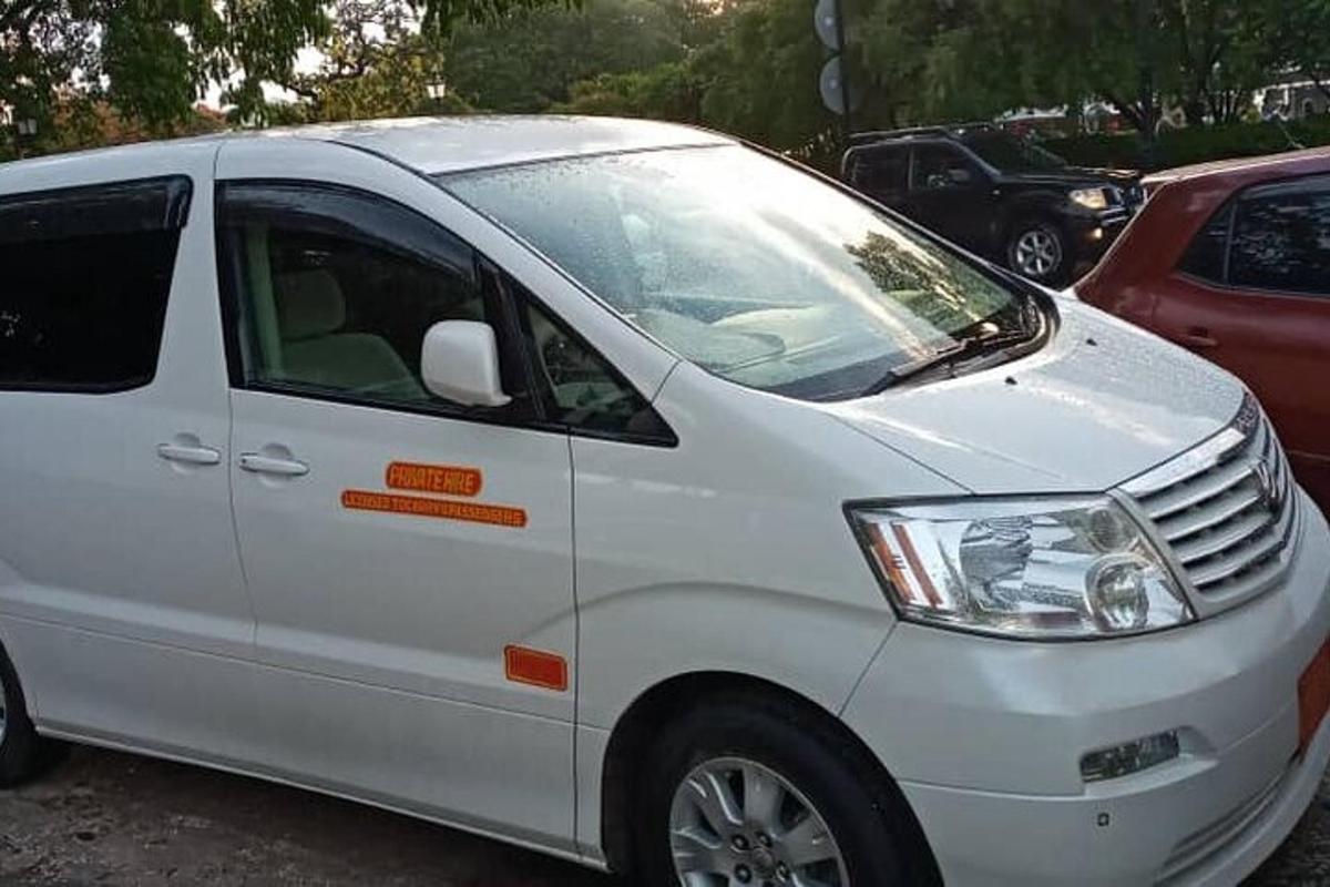 biały van zaparkowany na parkingu