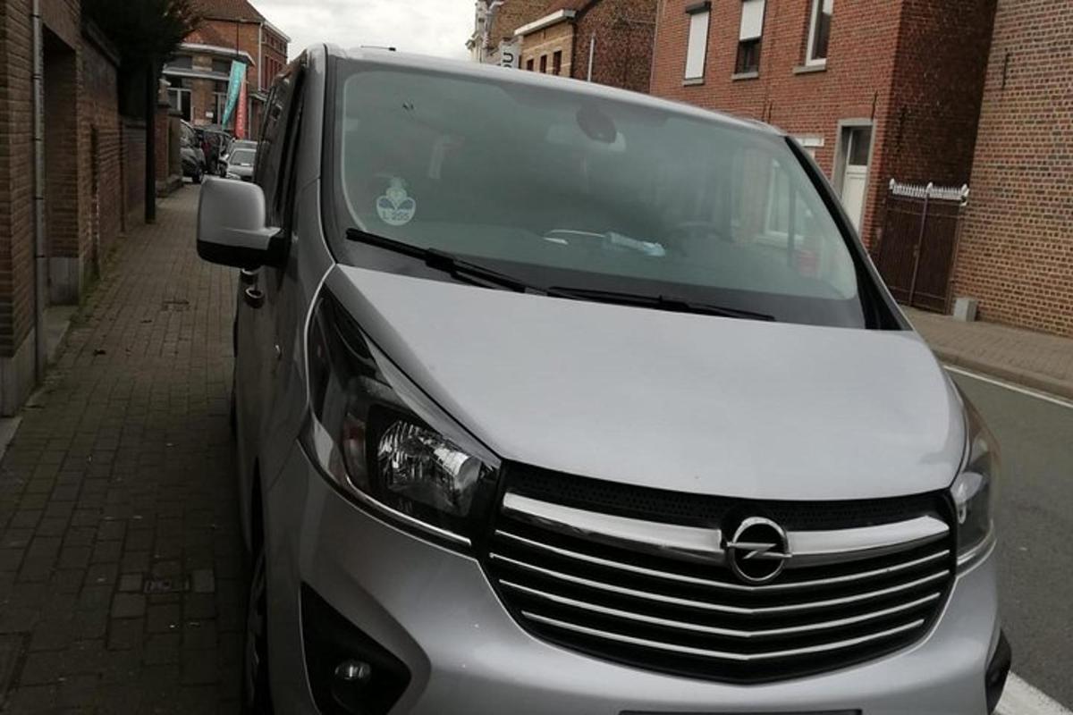 un furgone bianco parcheggiato sul ciglio di una strada