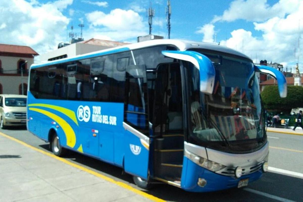 un autobús blau aparcat a la vora d'un carrer
