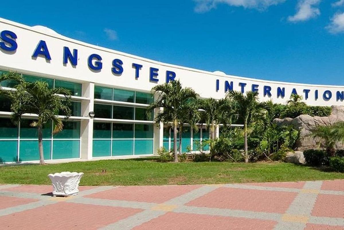 an office building with a sign on the side of it