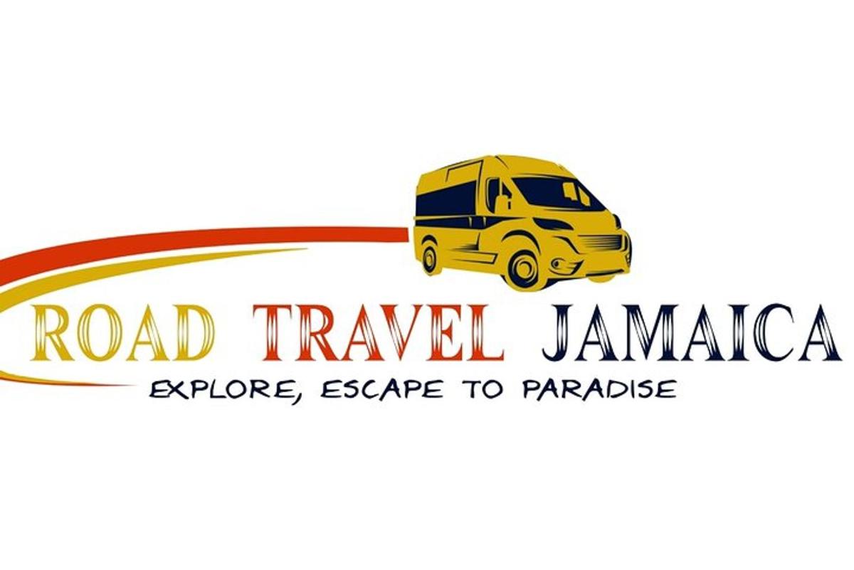 a logo for road travel jamaica with a yellow van