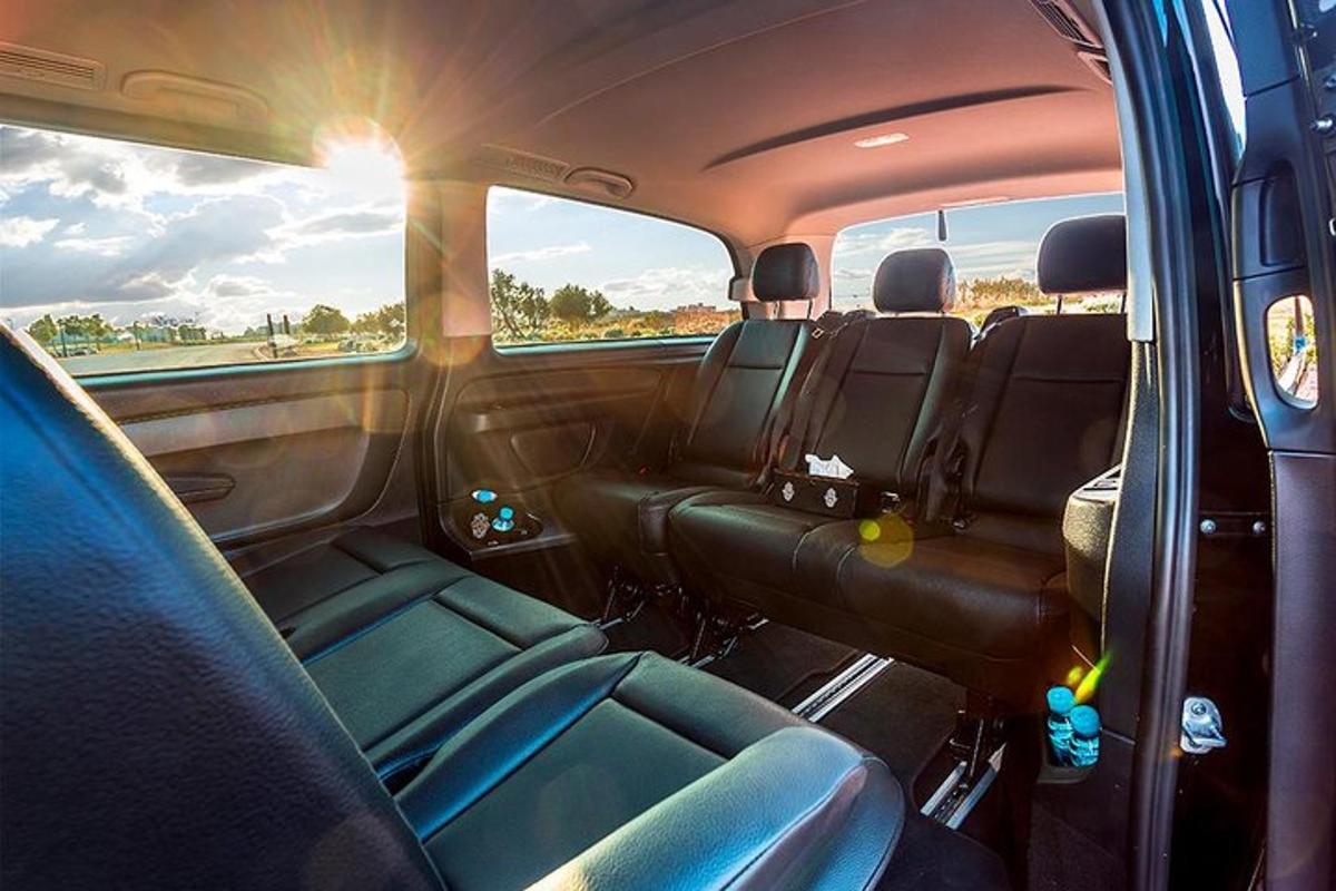 a view of the back seats of a van