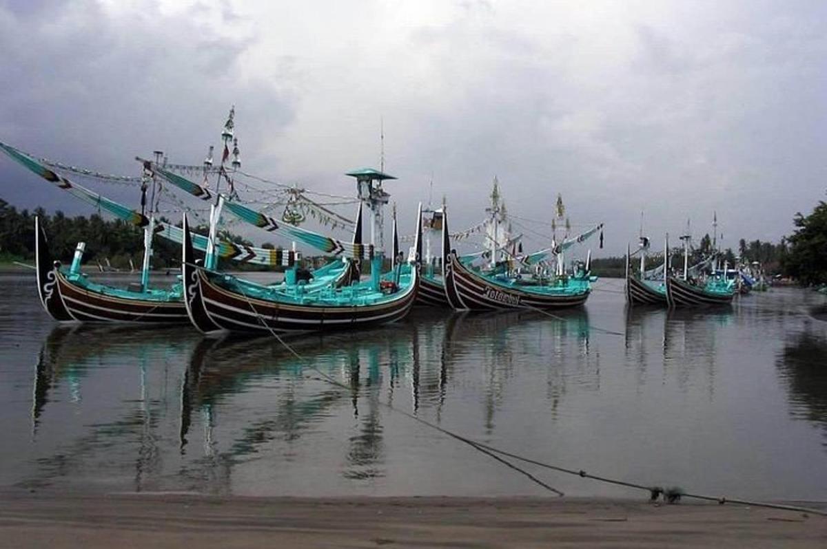 Un grupo de barcos están atracados en el agua