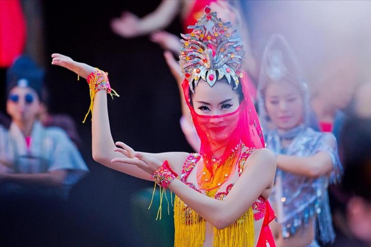 a woman wearing a mask