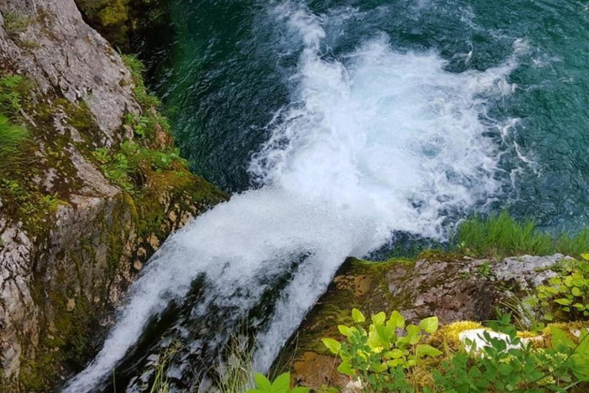 air terjun di sisi sungai