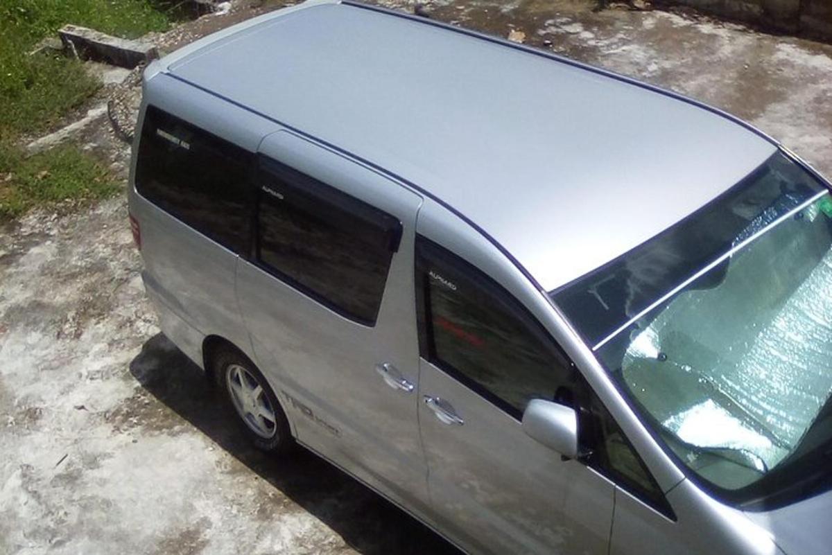 stříbrná dodávka zaparkovaná na parkovišti