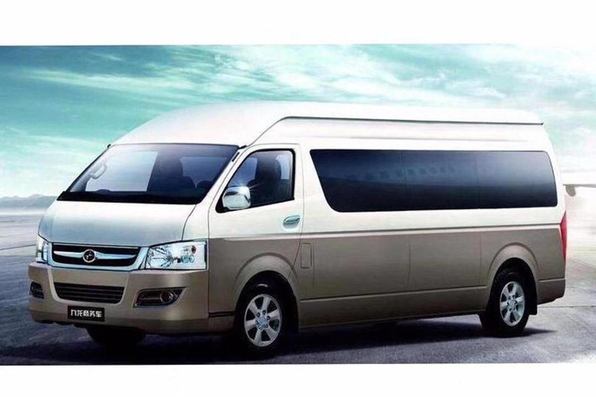 a van is parked in a parking lot