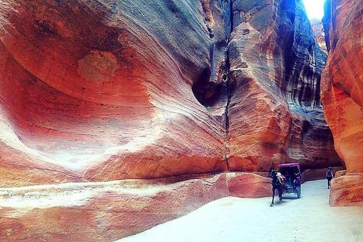 a view of a canyon with a chair in it