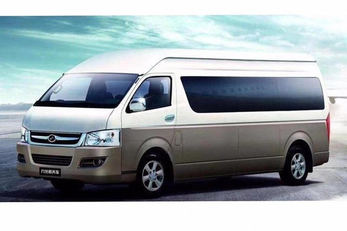 a van is parked in a parking lot