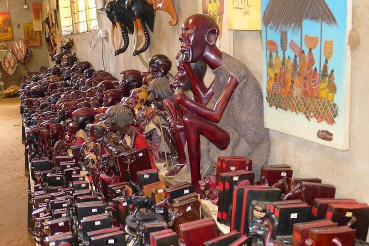 a group of figurines are lined up in a room