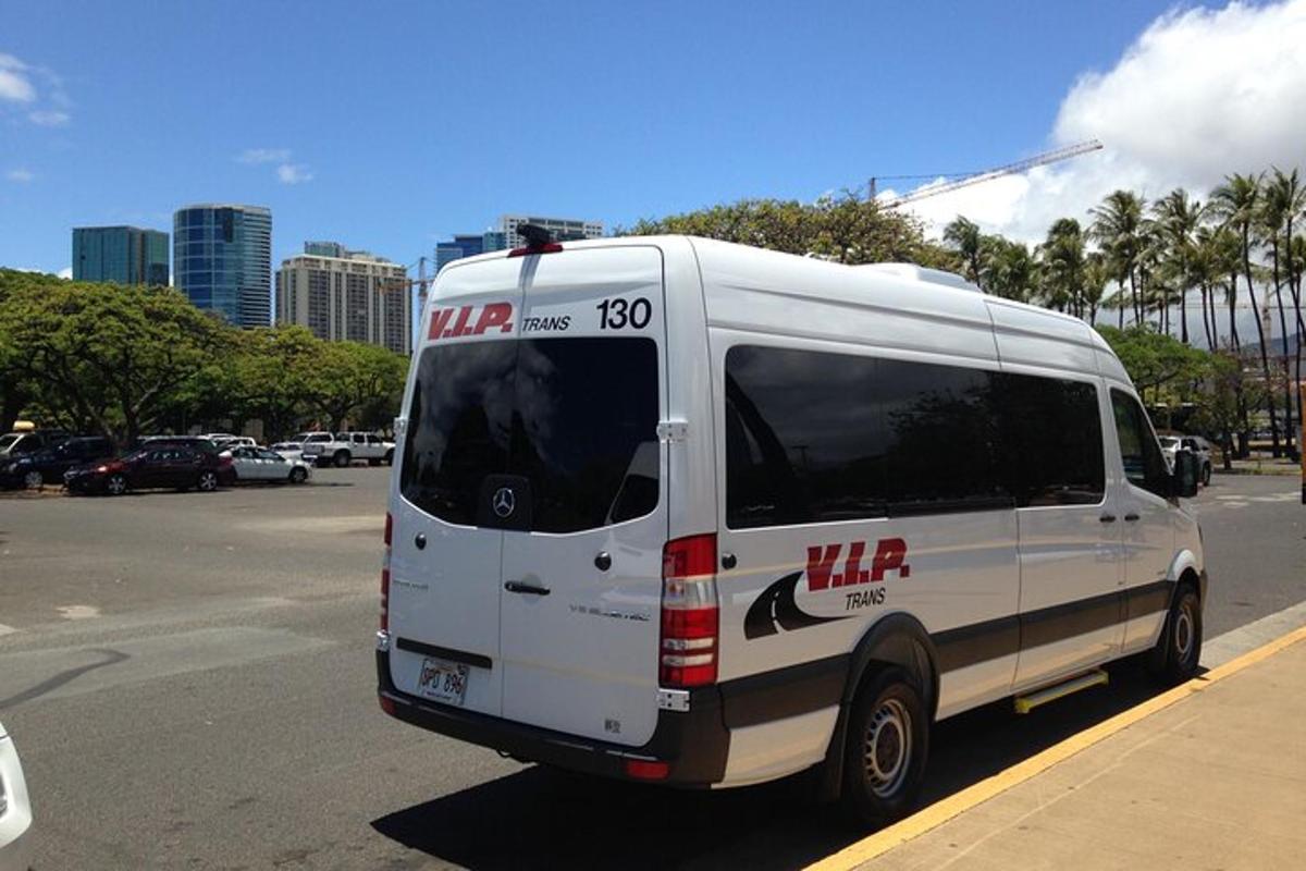 a white van parked on the side of a street