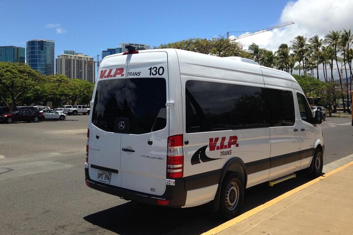 a white van parked on the side of a street