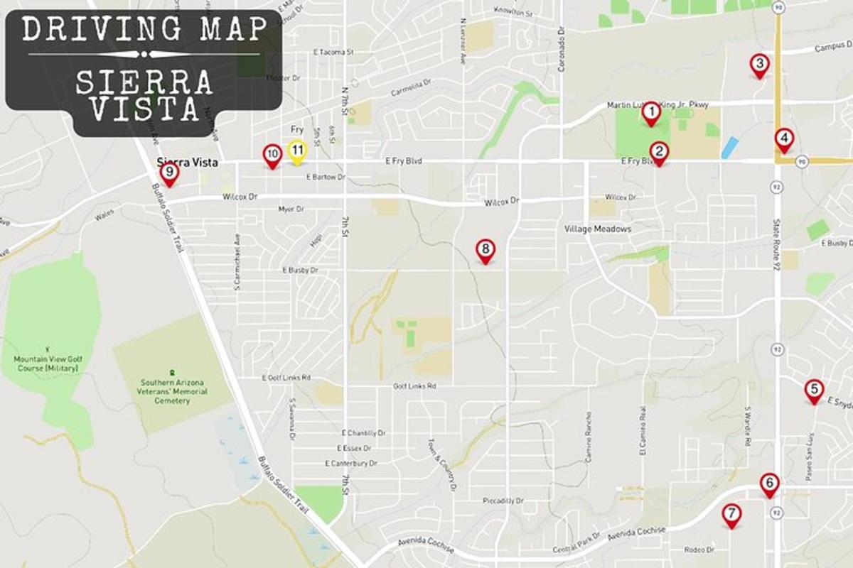 a map of the city of sigena vista