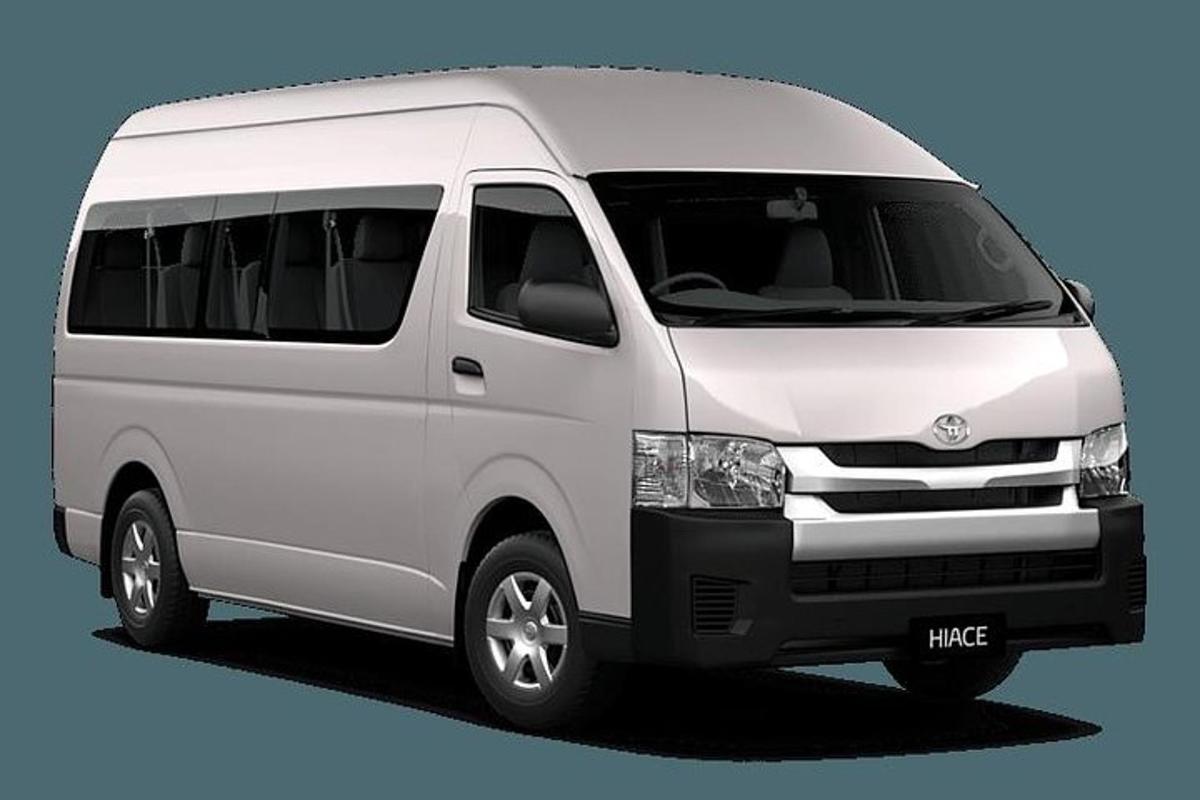 a white van is on a blue background