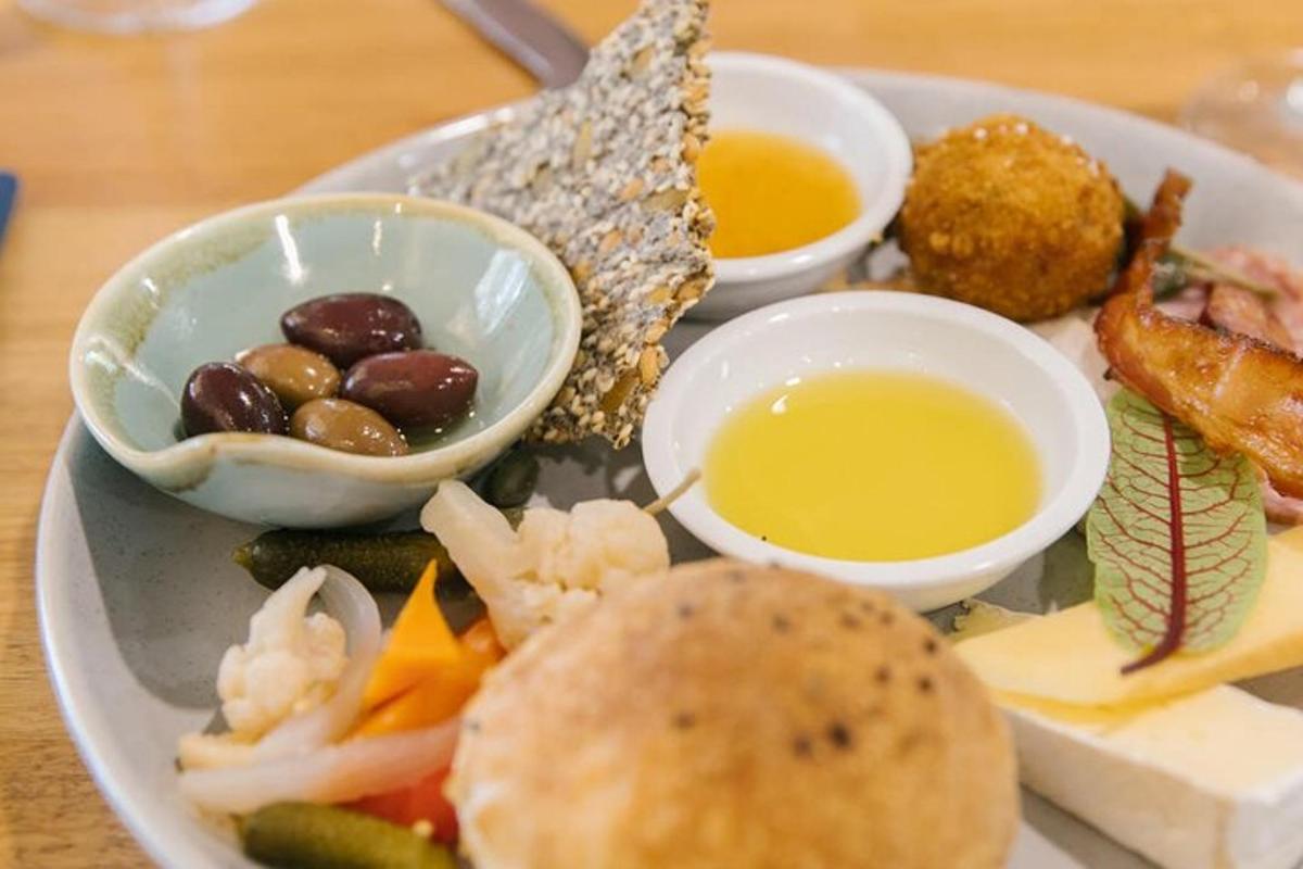 a plate of food with different types of food
