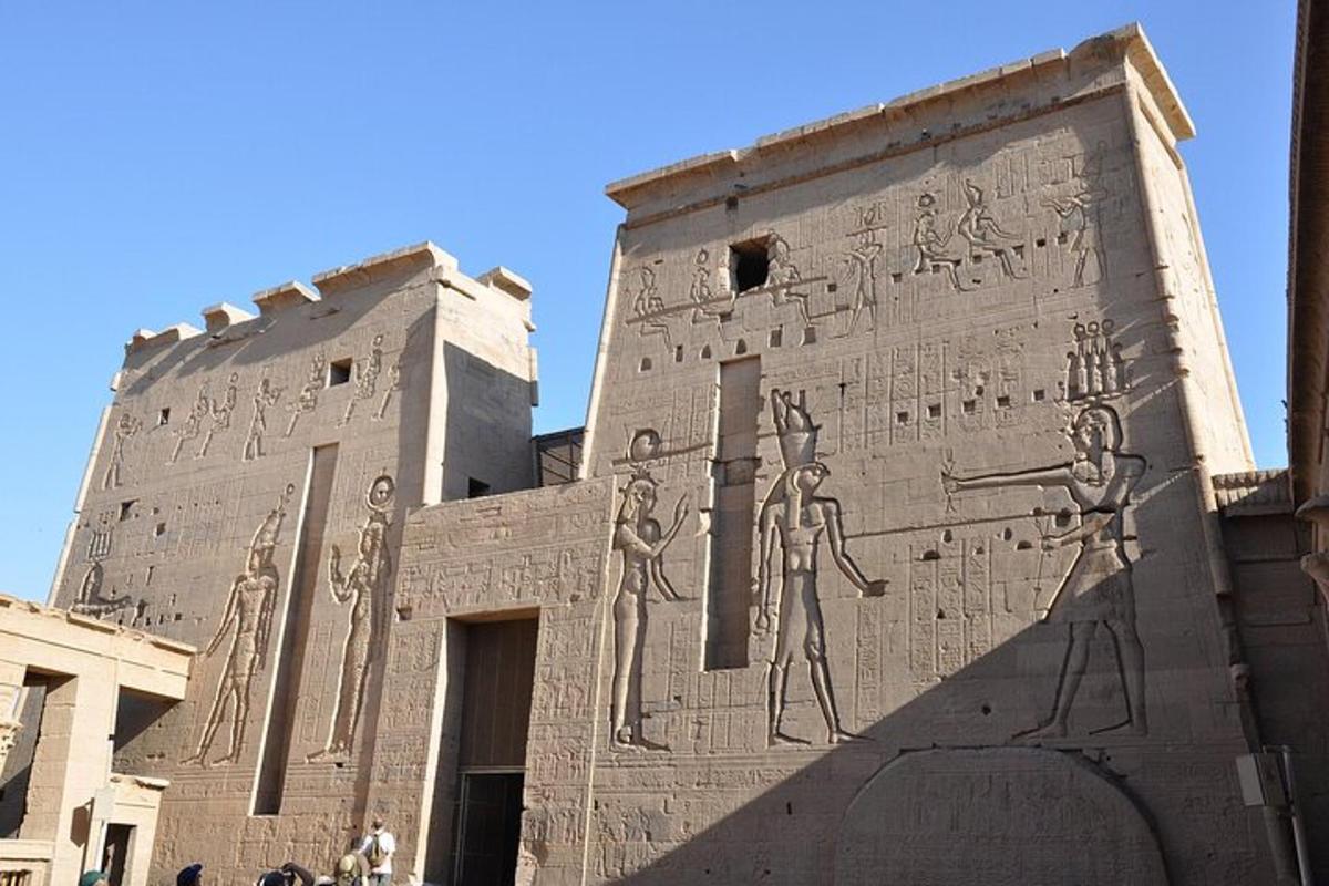 a building with a relief on the side of it
