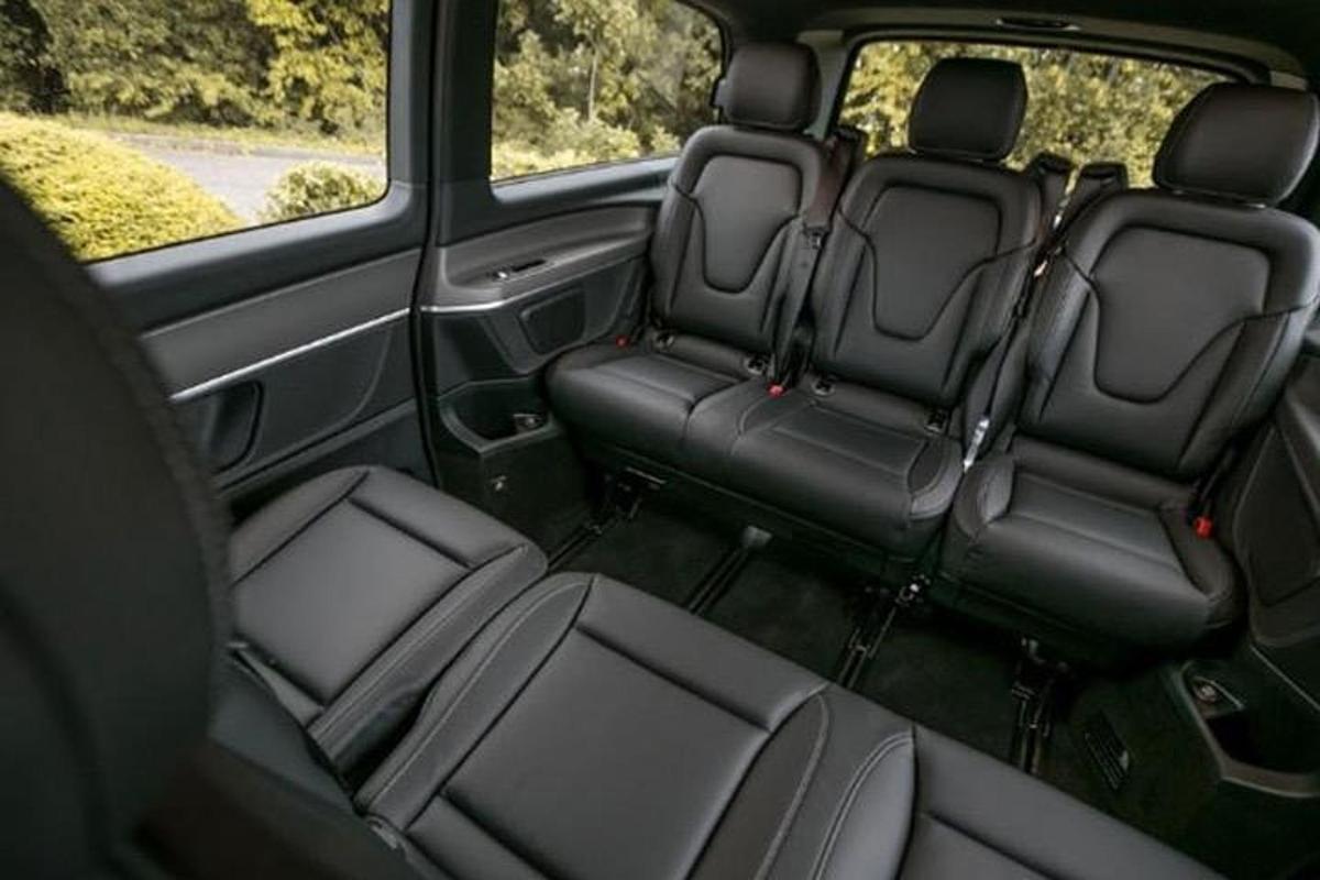 a view of the back seats of a car