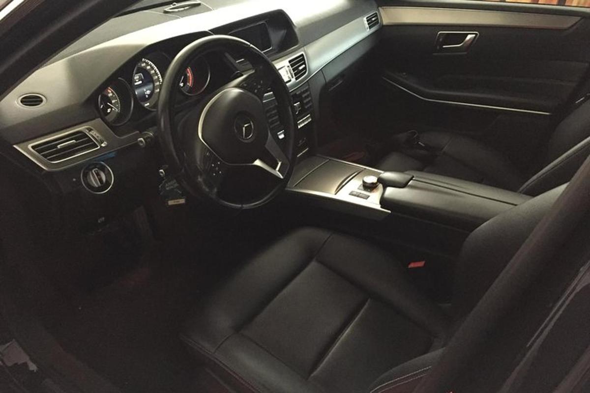a view of the dashboard of a car