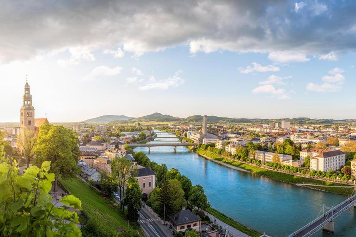 a view of a city with a river