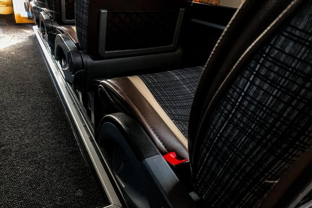 a seat in the back of a car