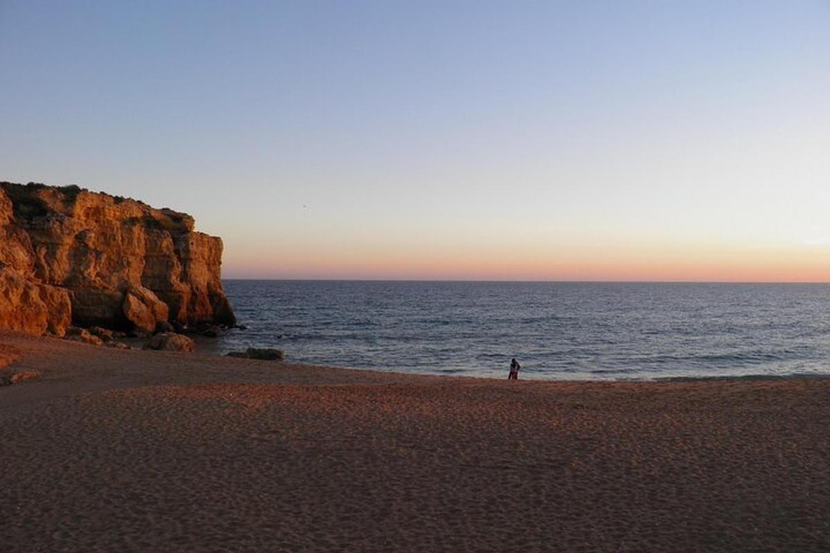 una persona parada en una playa cerca del océano