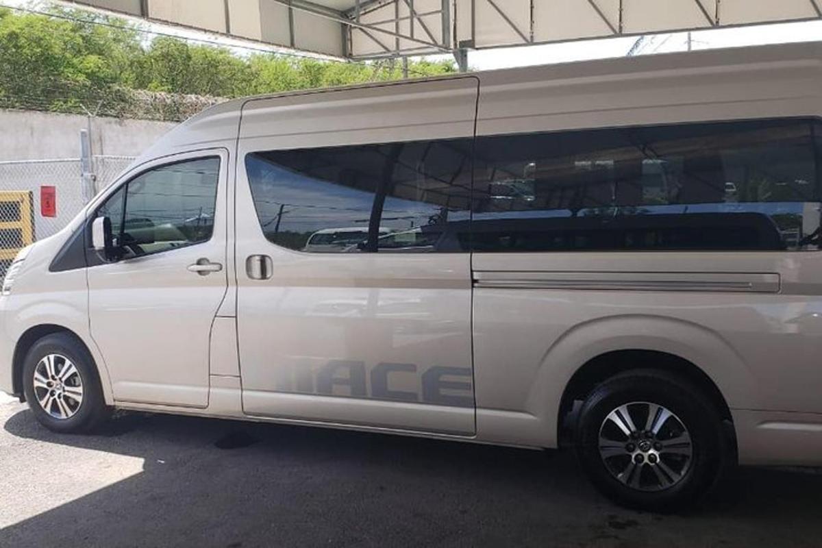 a white van parked in a parking lot