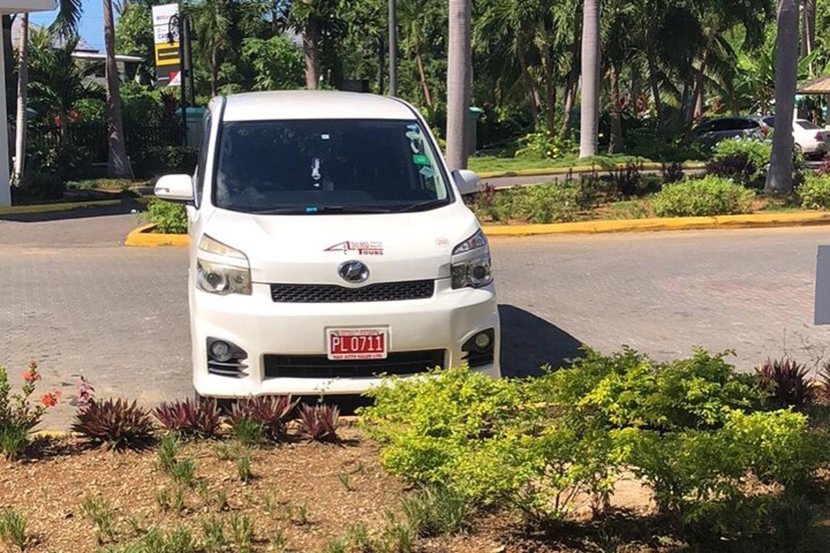 un furgone bianco parcheggiato sul ciglio di una strada