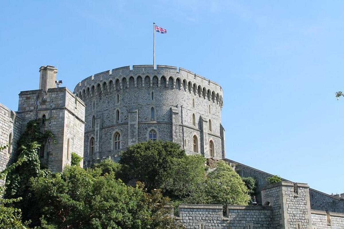 a castle with a flag on top of it