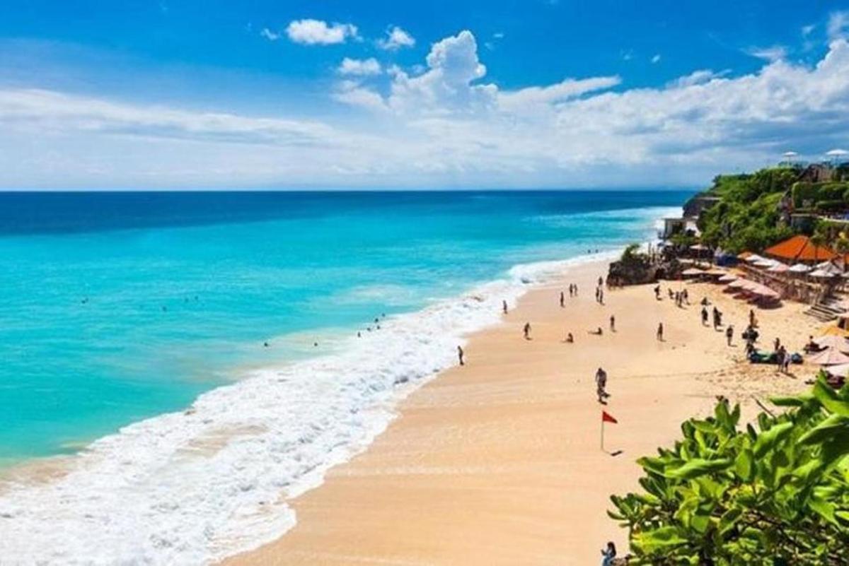 grupa ljudi na plaži s oceanom