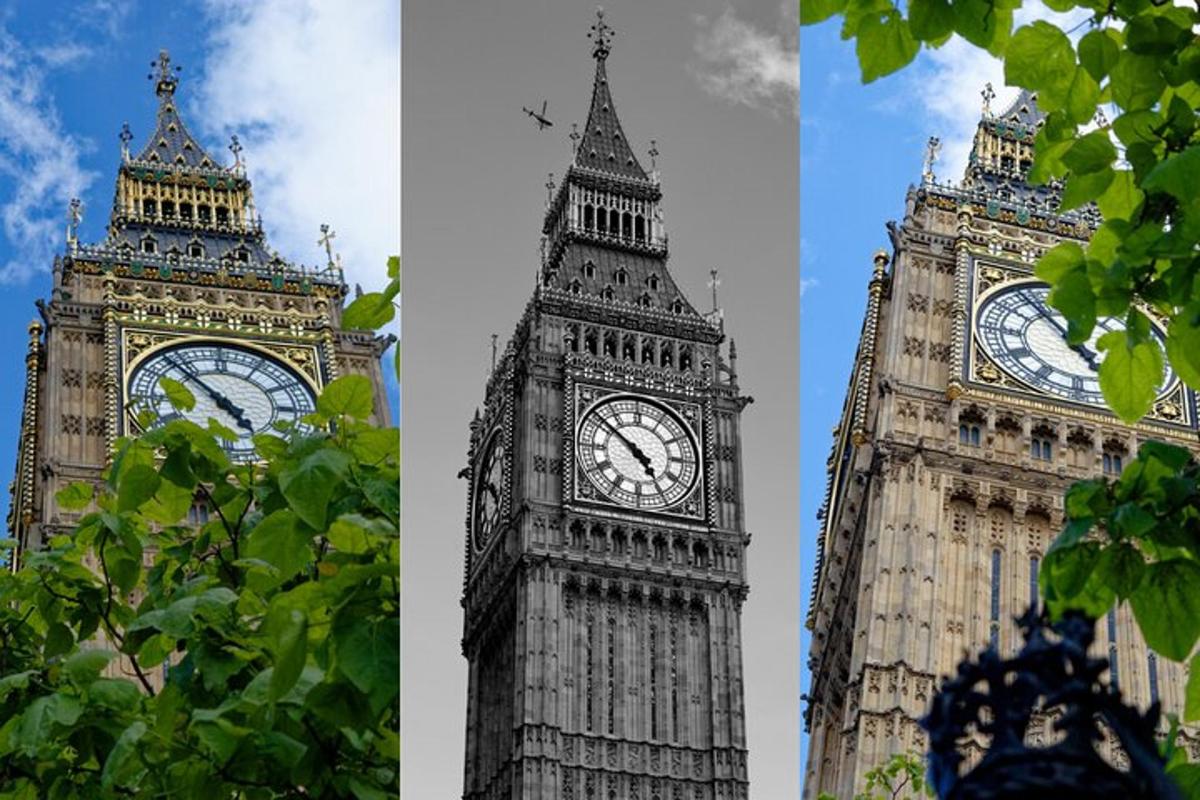 due foto del Big Ben e della torre dell'orologio del Big Ben