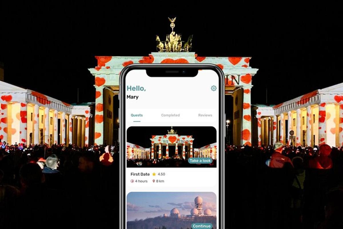 mobilní telefon před budovou