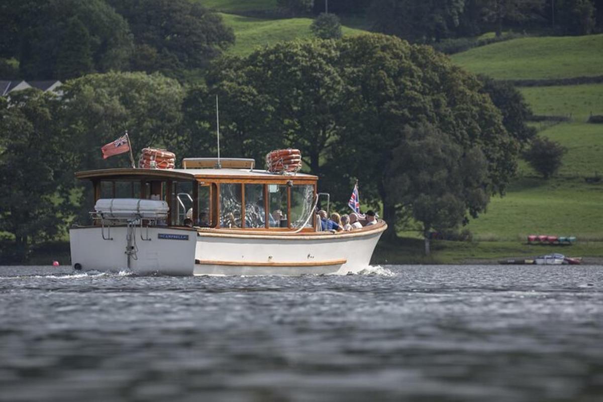 a group of people on a boat in the water